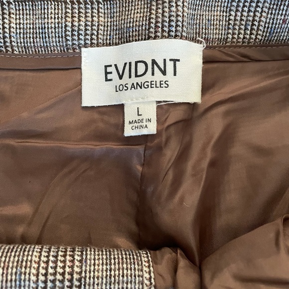 Evidnt Los Angeles plaid trouser pant zipper fly pockets size large - Picture 4 of 9